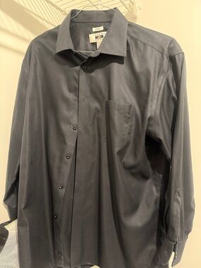 Joseph Abboud Black Long-Sleeve Dress Shirt